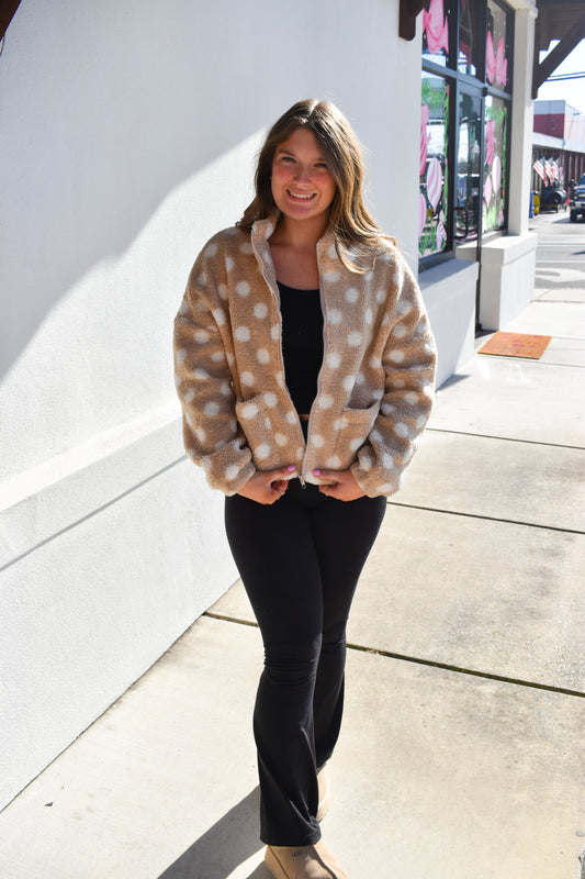 Tan Polka Dot Jacket