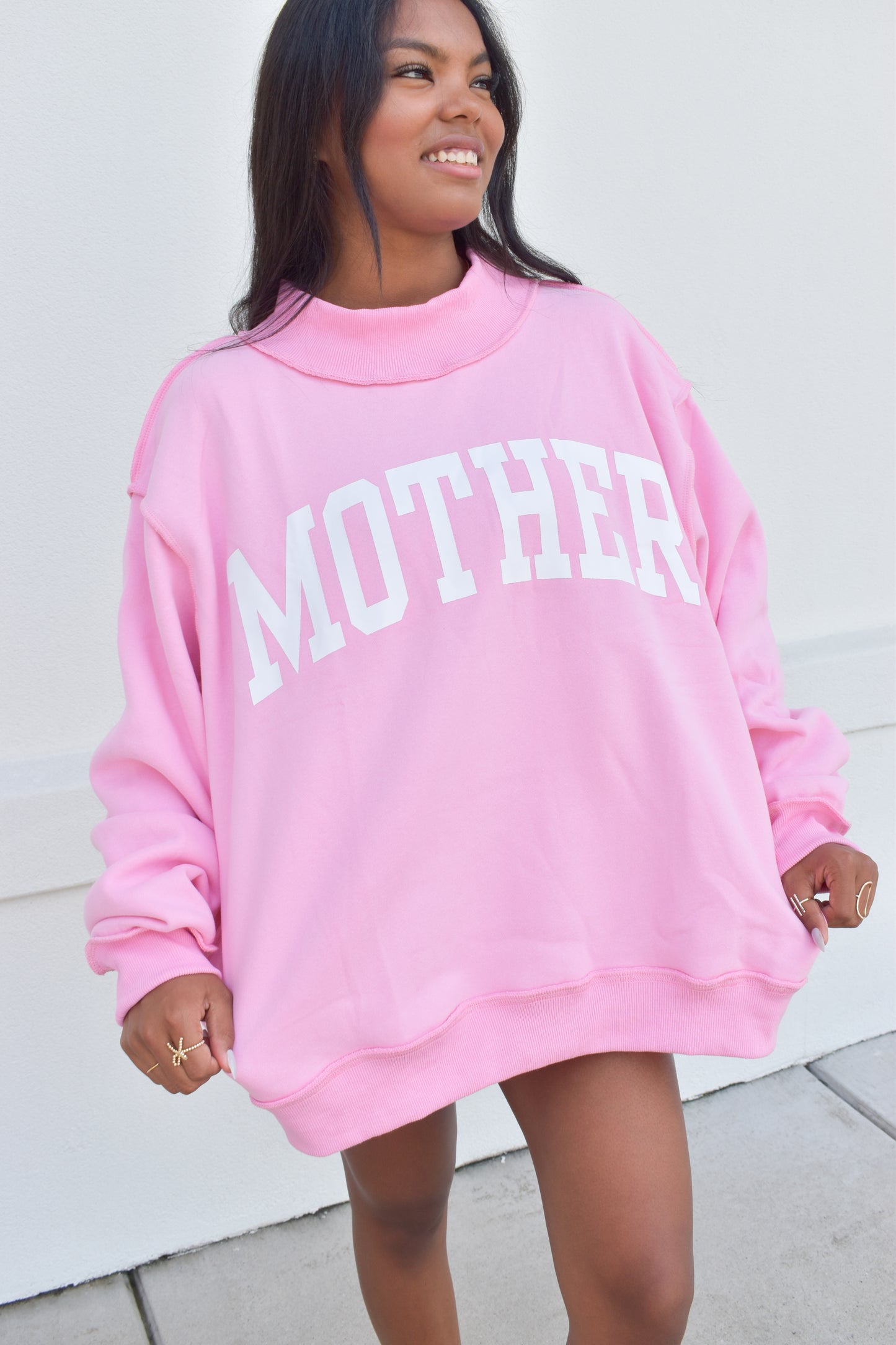 "Mother"  Reversible Mockneck