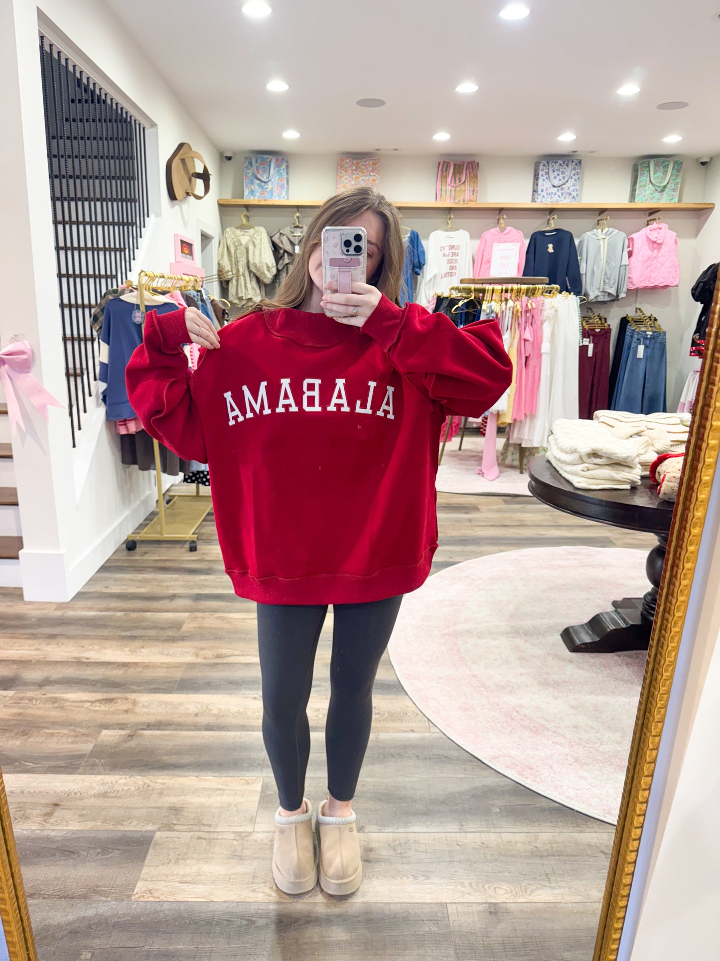 Alabama Embroidered Mockneck