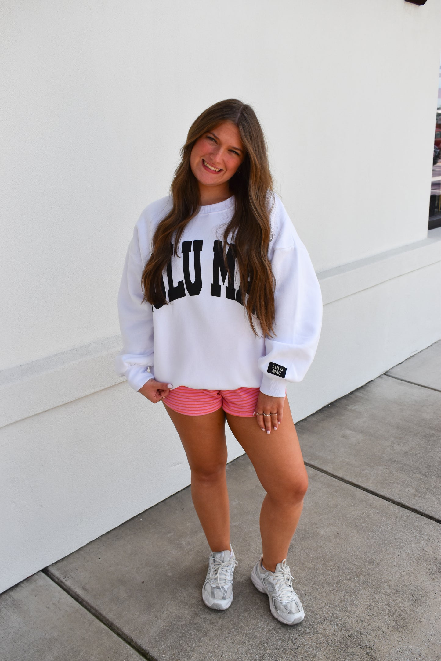 Lulu Mac Sweatshirt: White/Black