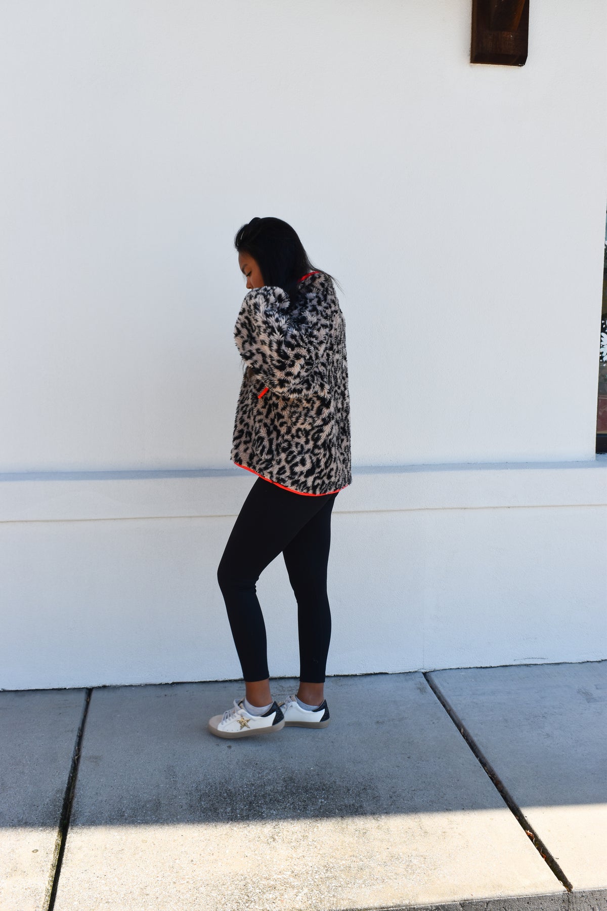 *12/30 PREORDER* Leopard Half Zip Front Pullover Jacket