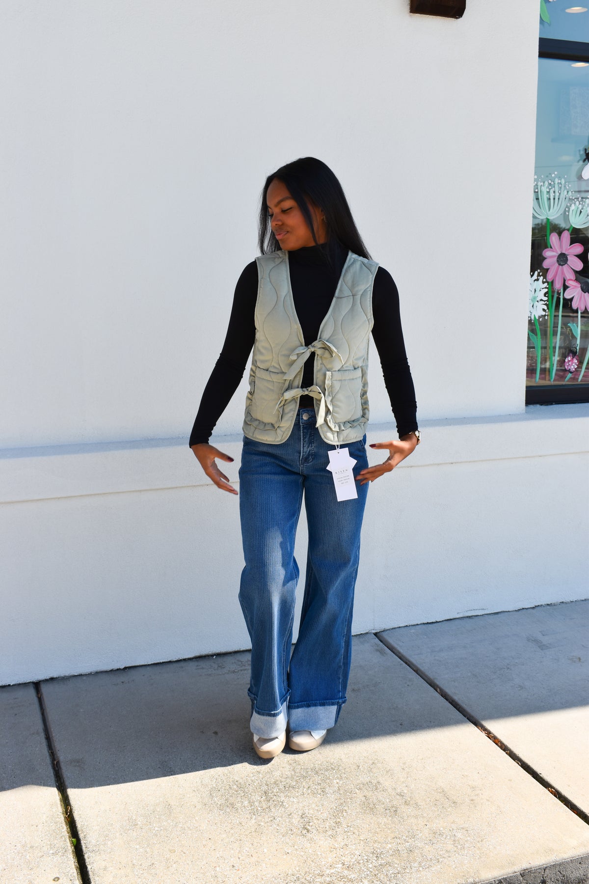 Green Bow Vest