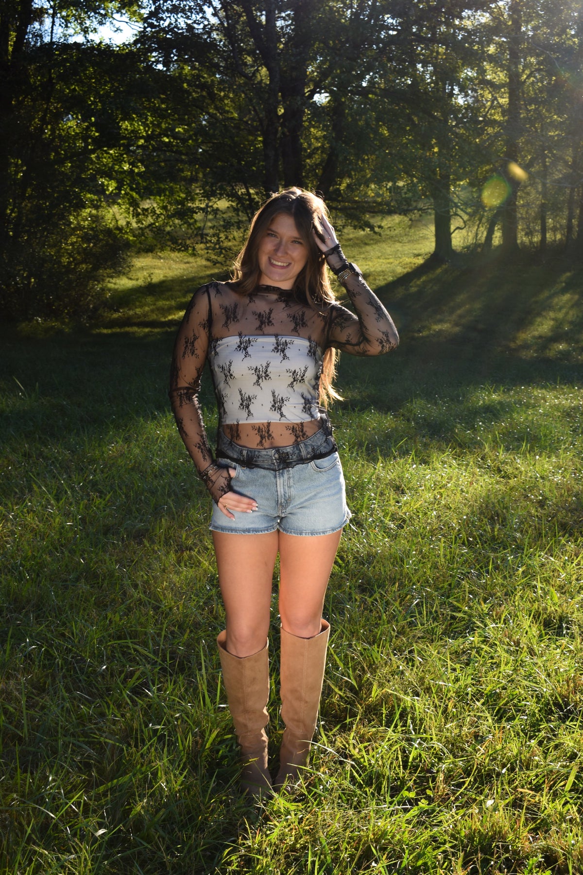 Floral Lace Embroidered Top
