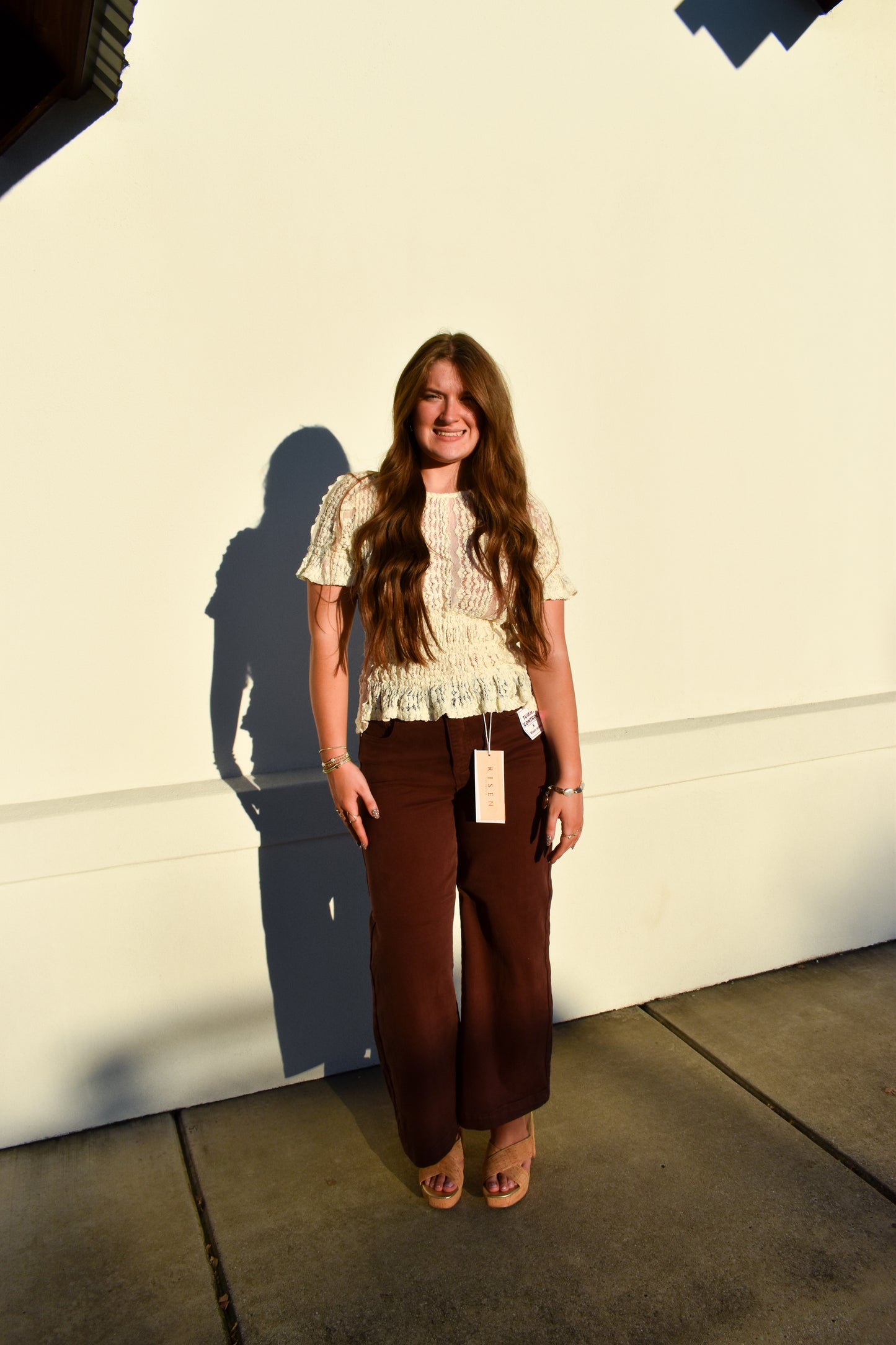 Risen Chocolate High Rise Pants
