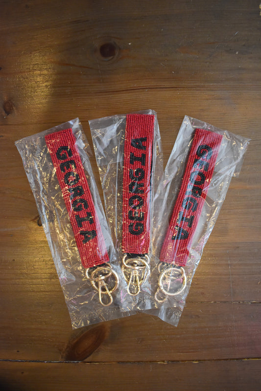 Georgia Game Day Beaded Wristlet