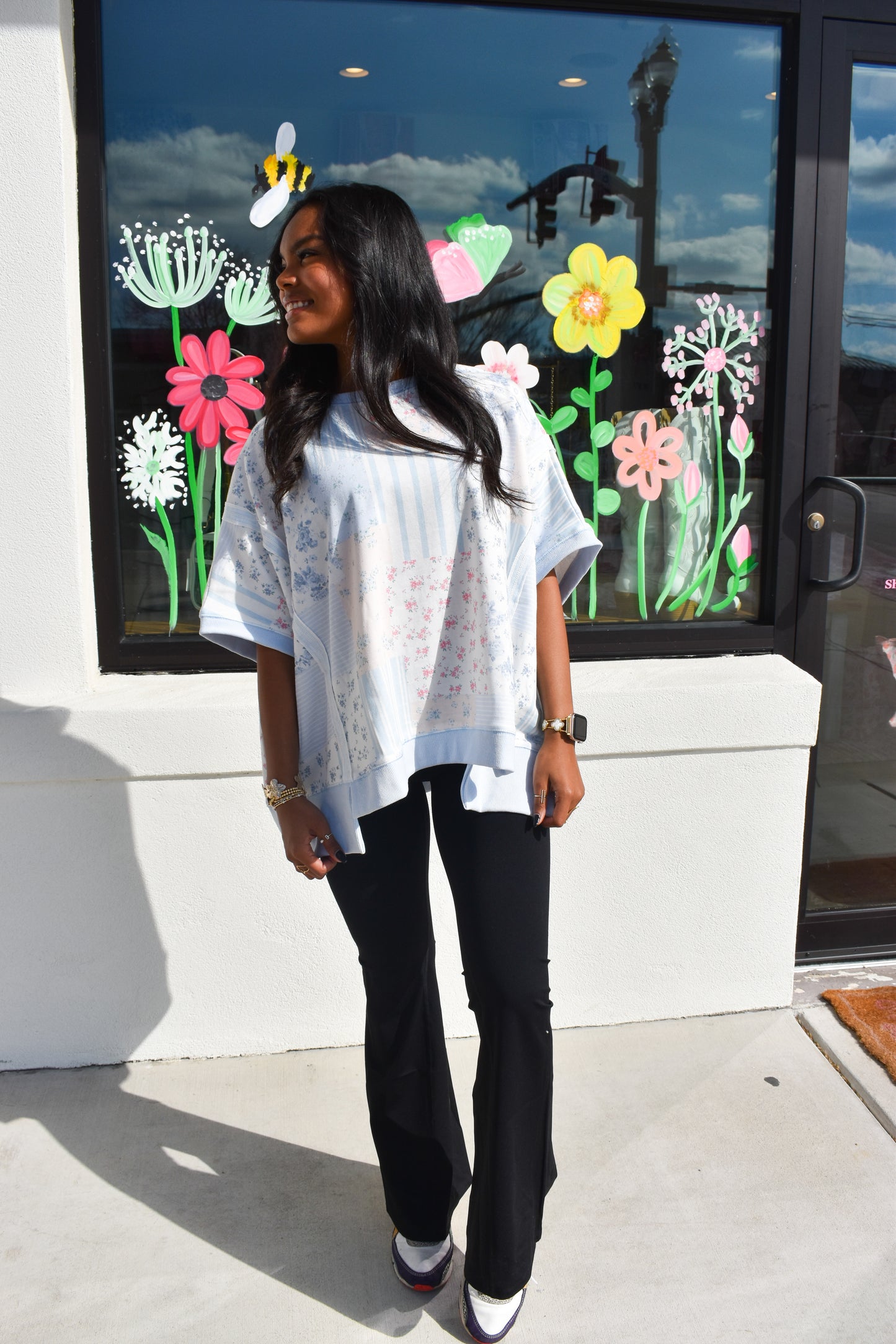 High Waist Crossover Flare Legging