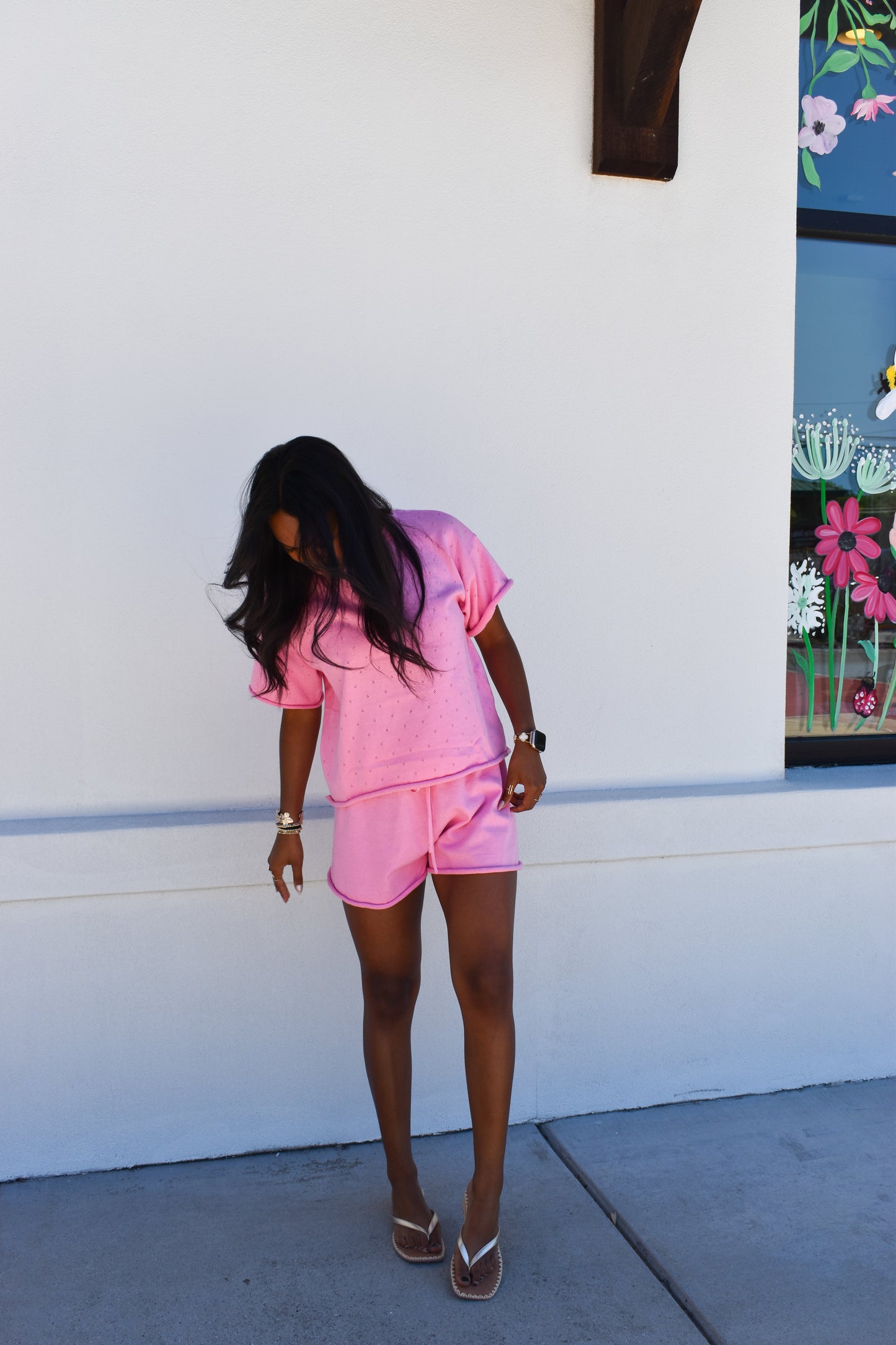 Pink Pointelle Set