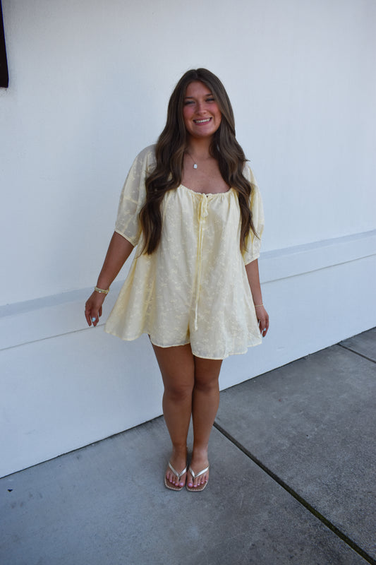 Olivia Bow Eyelet Romper