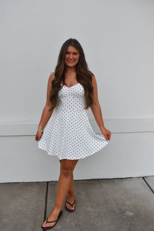 Izzy Polka Dot Athletic Dress
