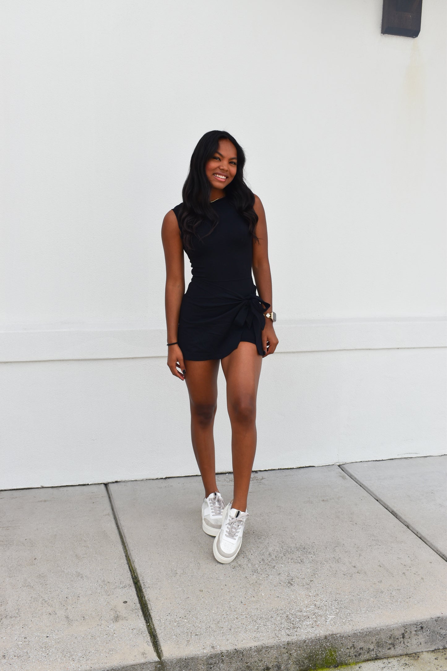 Athletic Wrap Tie Dress: Black – Simply Grace Boutique