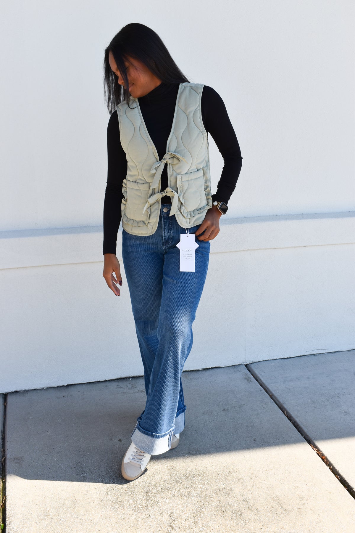 Green Bow Vest