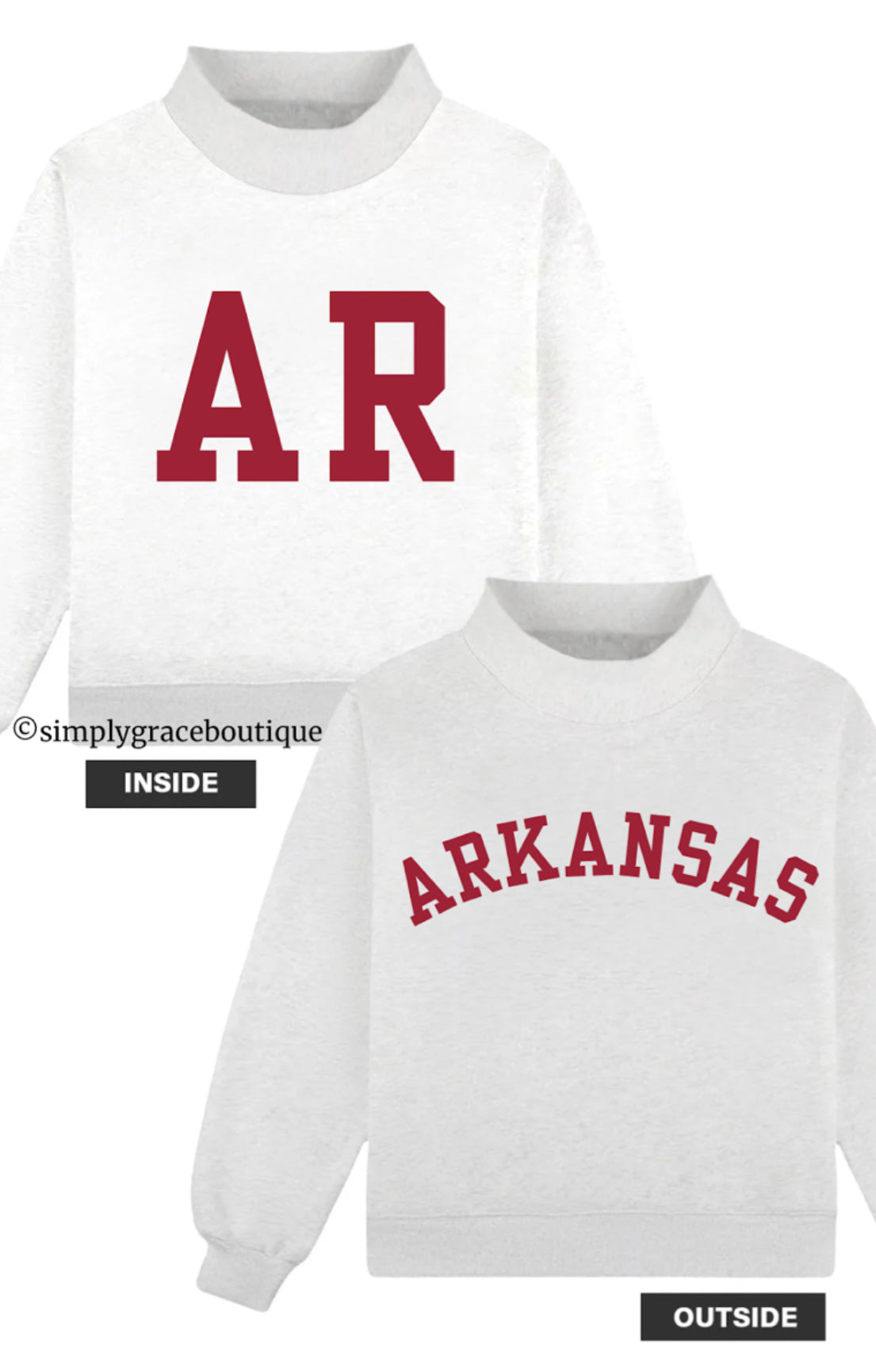*Preorder*ARKANSAS Reversible Mockneck