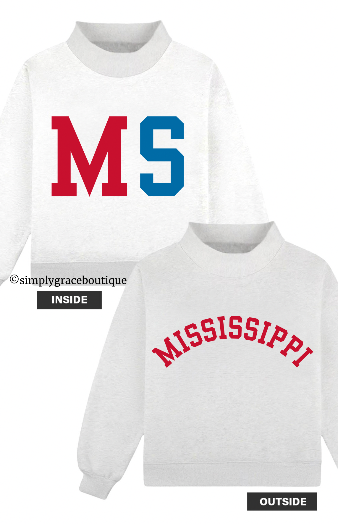 *Preorder* MISSISSIPPI Reversible Mockneck