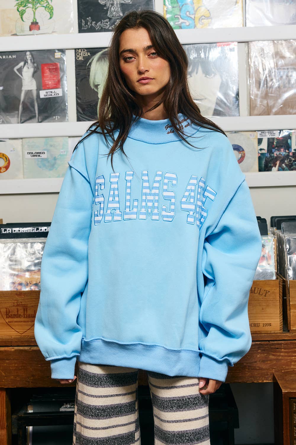 PSALMS 46:5 Double-Embroidered MockNeck