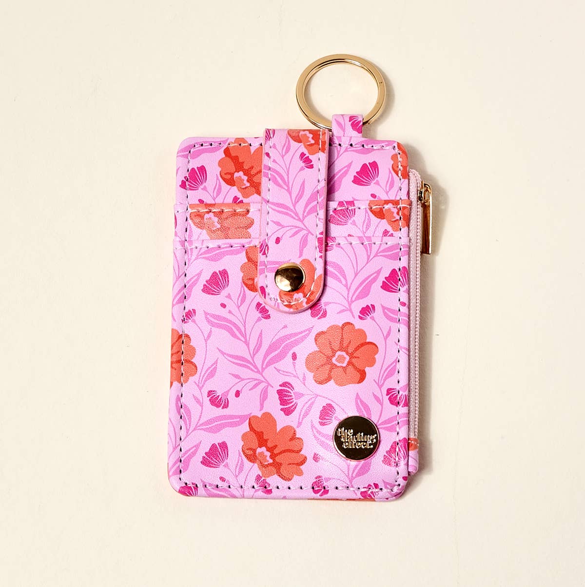 Keychain Wallet–Poppin' Petals Hot Pink