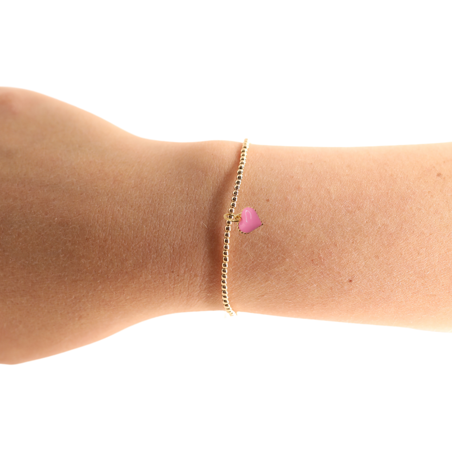 Pink Heart Charm Bracelet