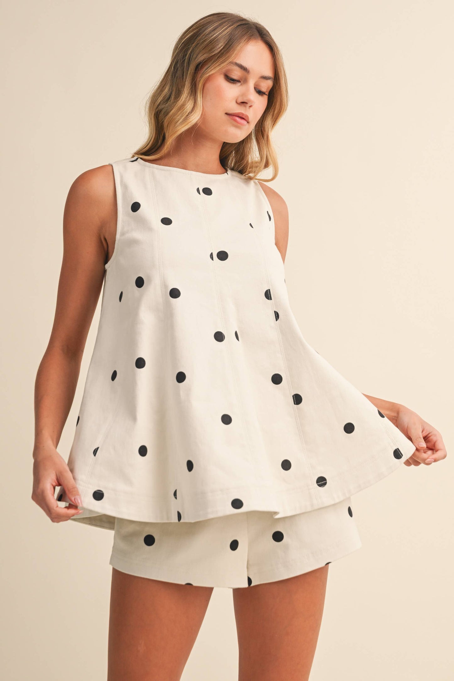 Sally Polka Dot Denim Set