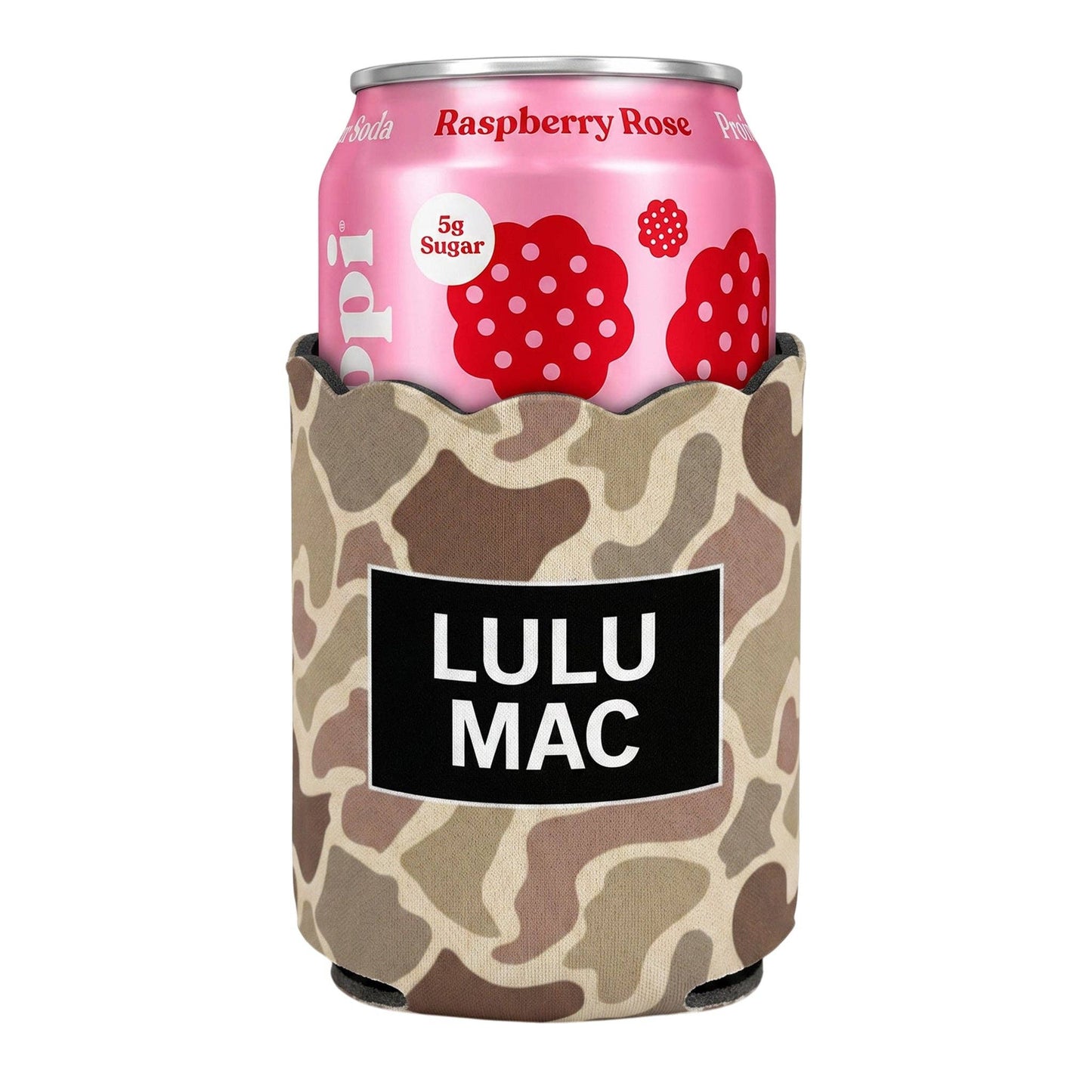 Lulu Mac Lt. Camo Koozie