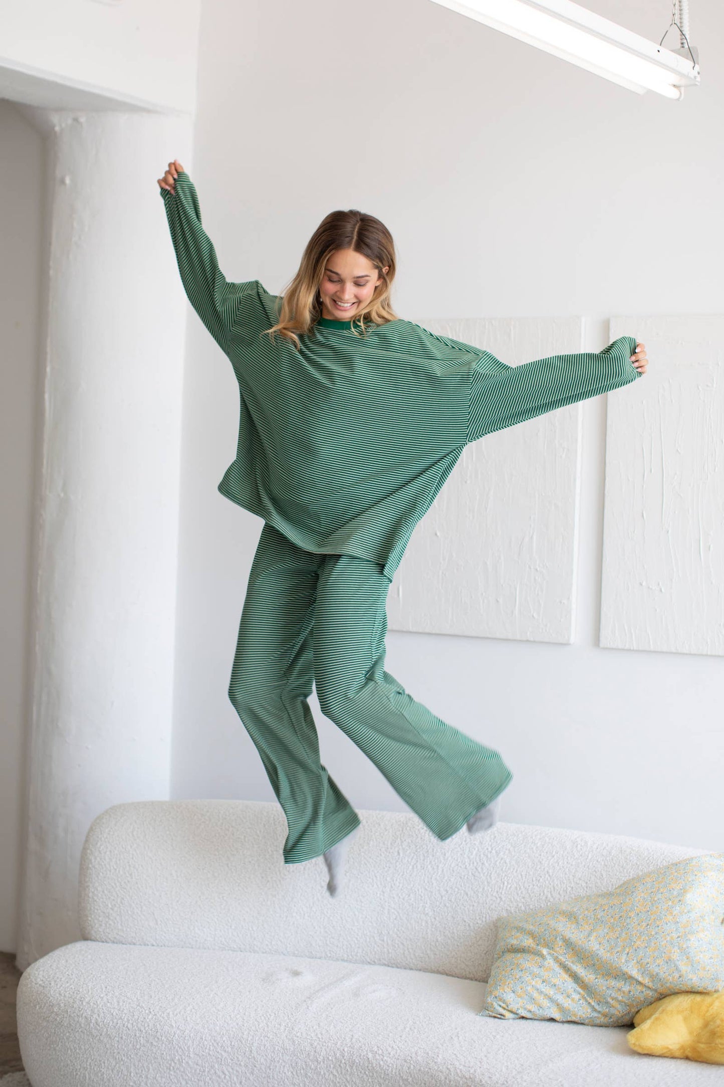 Levi Green Stripe Pants