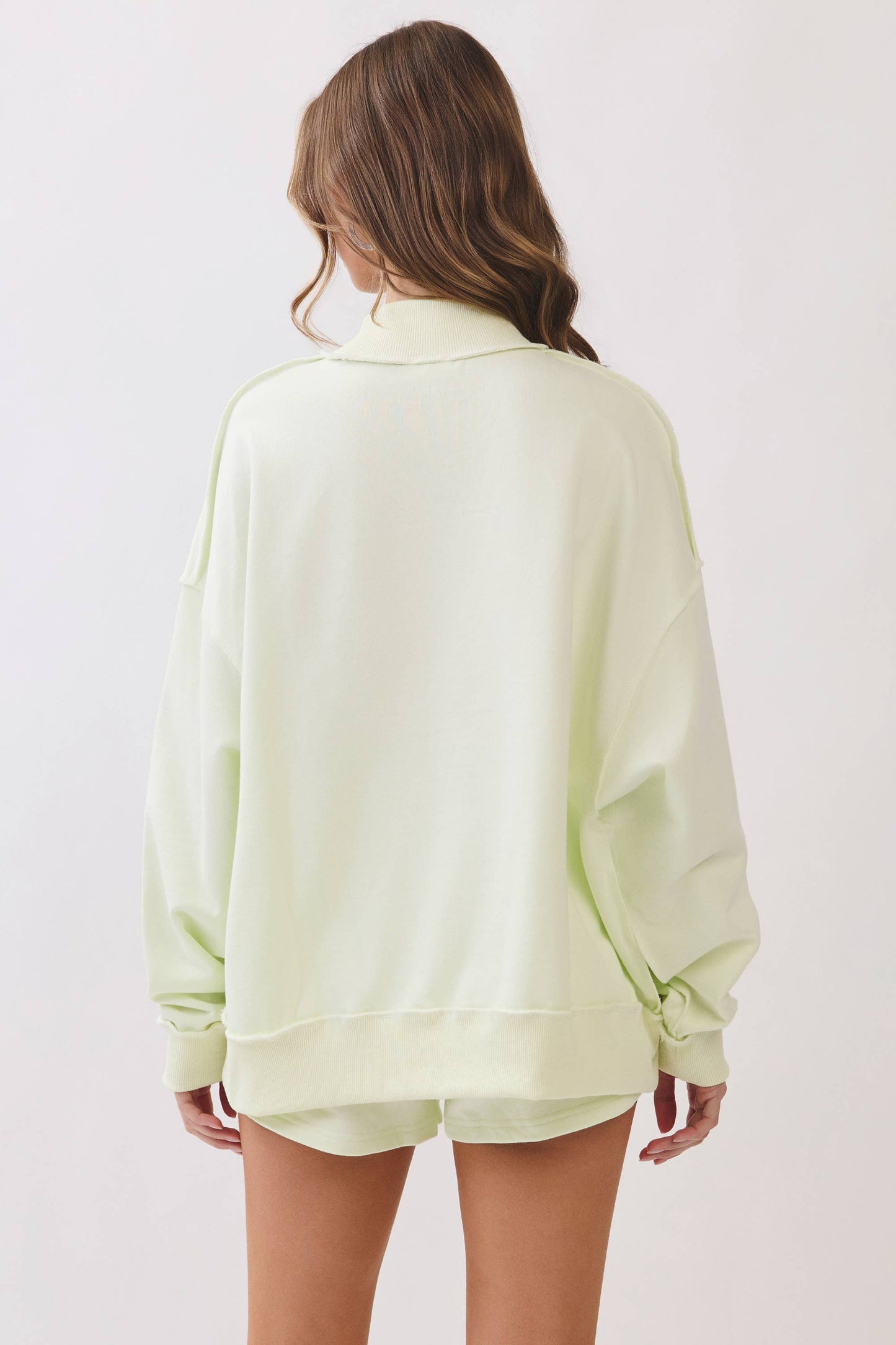 Soft Knit Drop Shoulder Mock Neck
