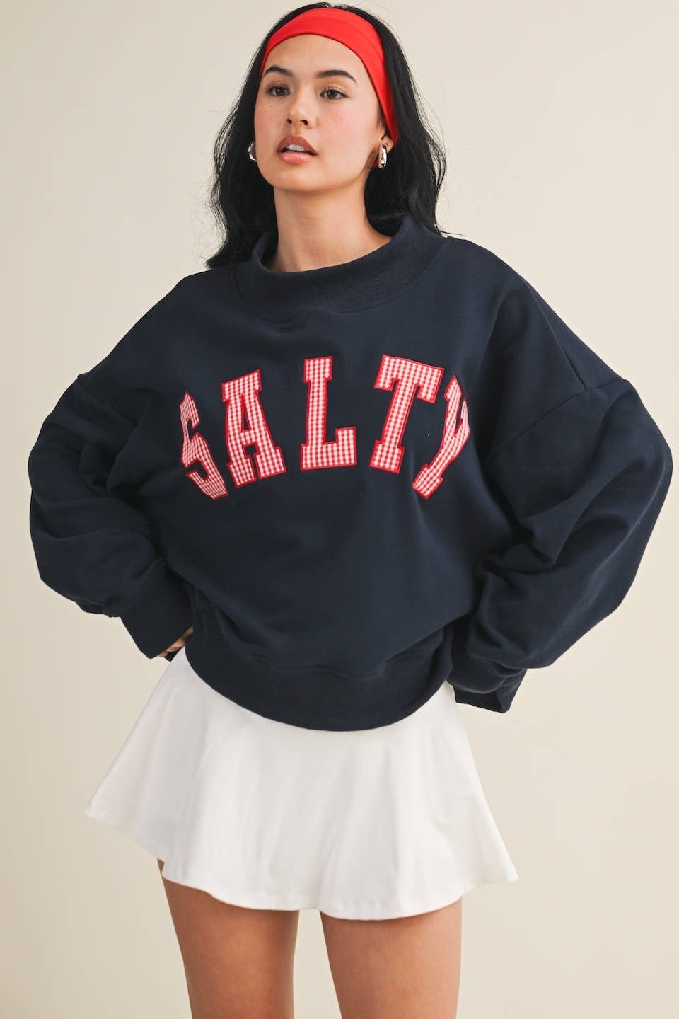 Salty Mock Neck Sweatshirt