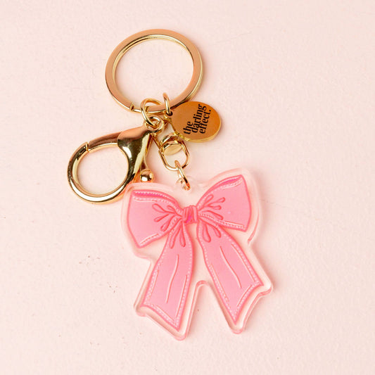 Acrylic Keychain: Bow Pink
